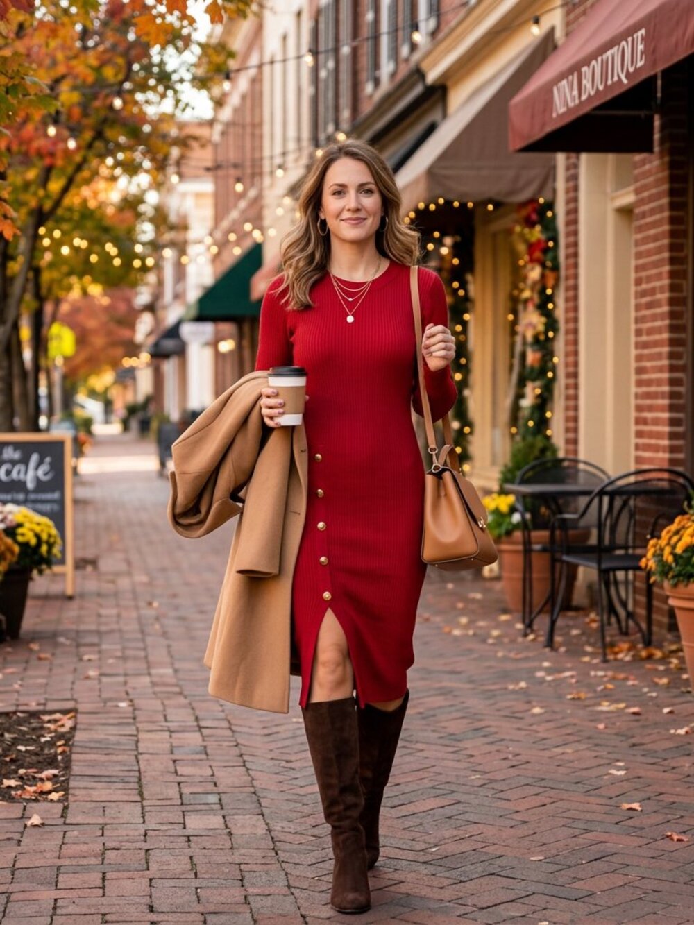 Nina Leonard Ribbed Sweater Dress Red Long Sleeve Bodycon Knit As-Is Approx Smal